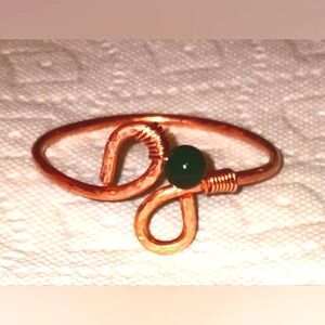 SPECIAL🙂Handmade cooper bangle with semiprecious stone black onyx